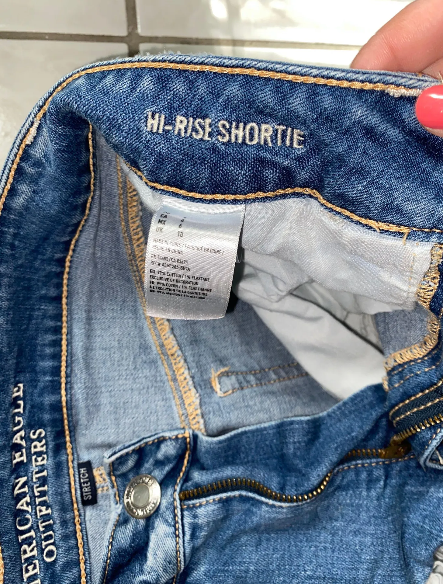 American Eagle Outfitters High Waisted Jean Shorts - Image 4