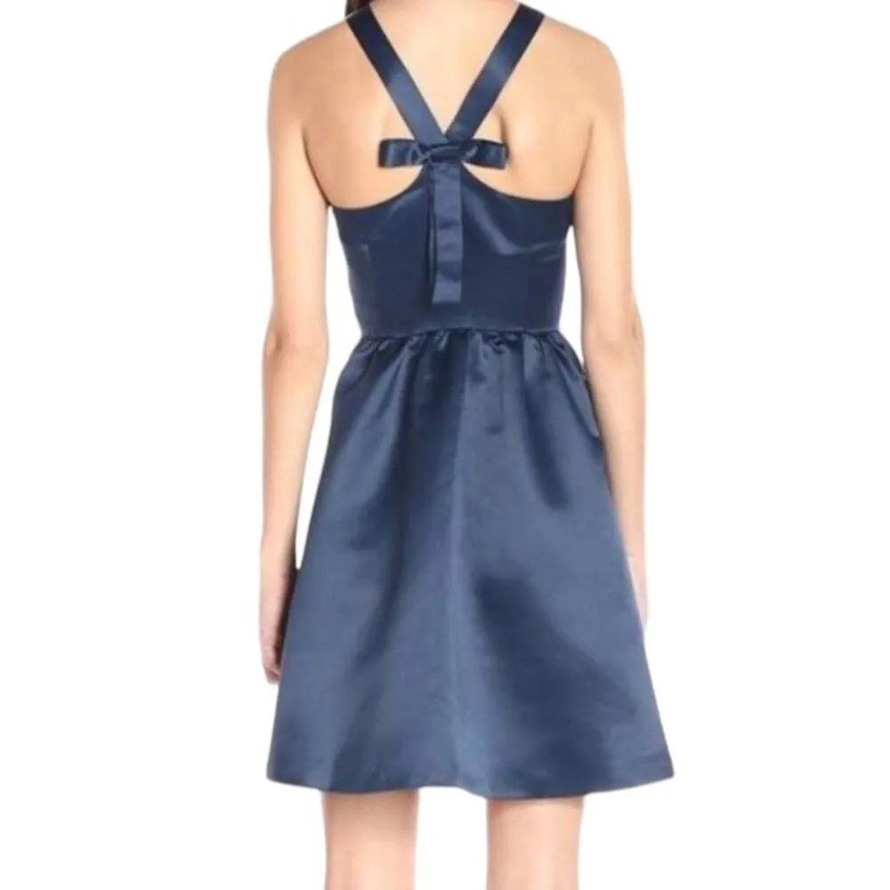 CeCe by Cynthia Steffe blue satin ribbon "CARA" sheath dress formal - Image 2