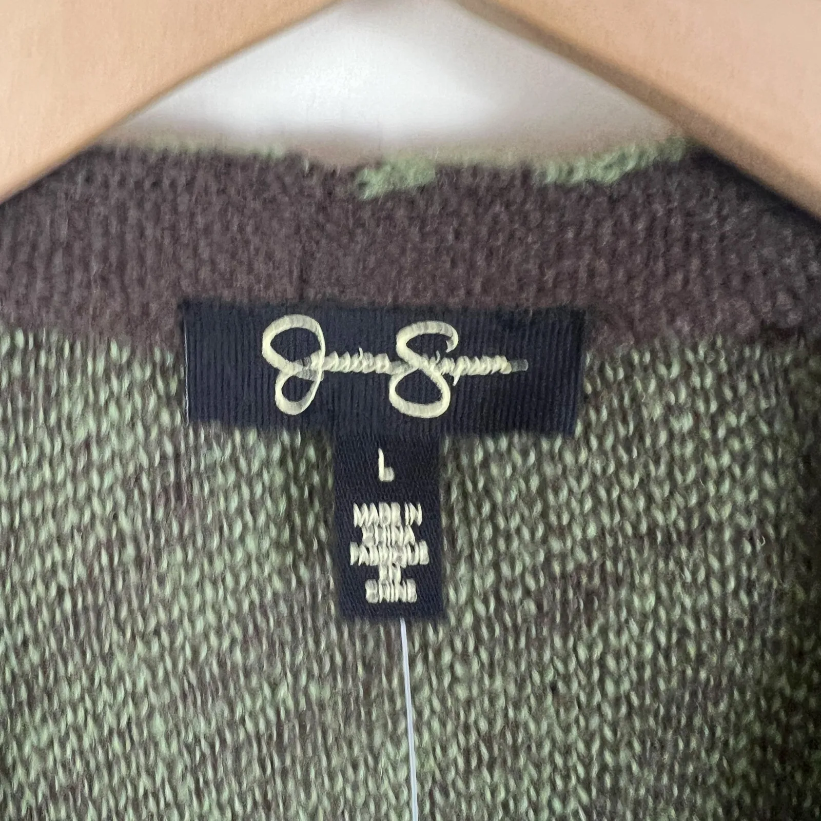 NWT Jessica Simpson Color Block Zebra Animal Print Cardigan Sweater Size Large - Image 6