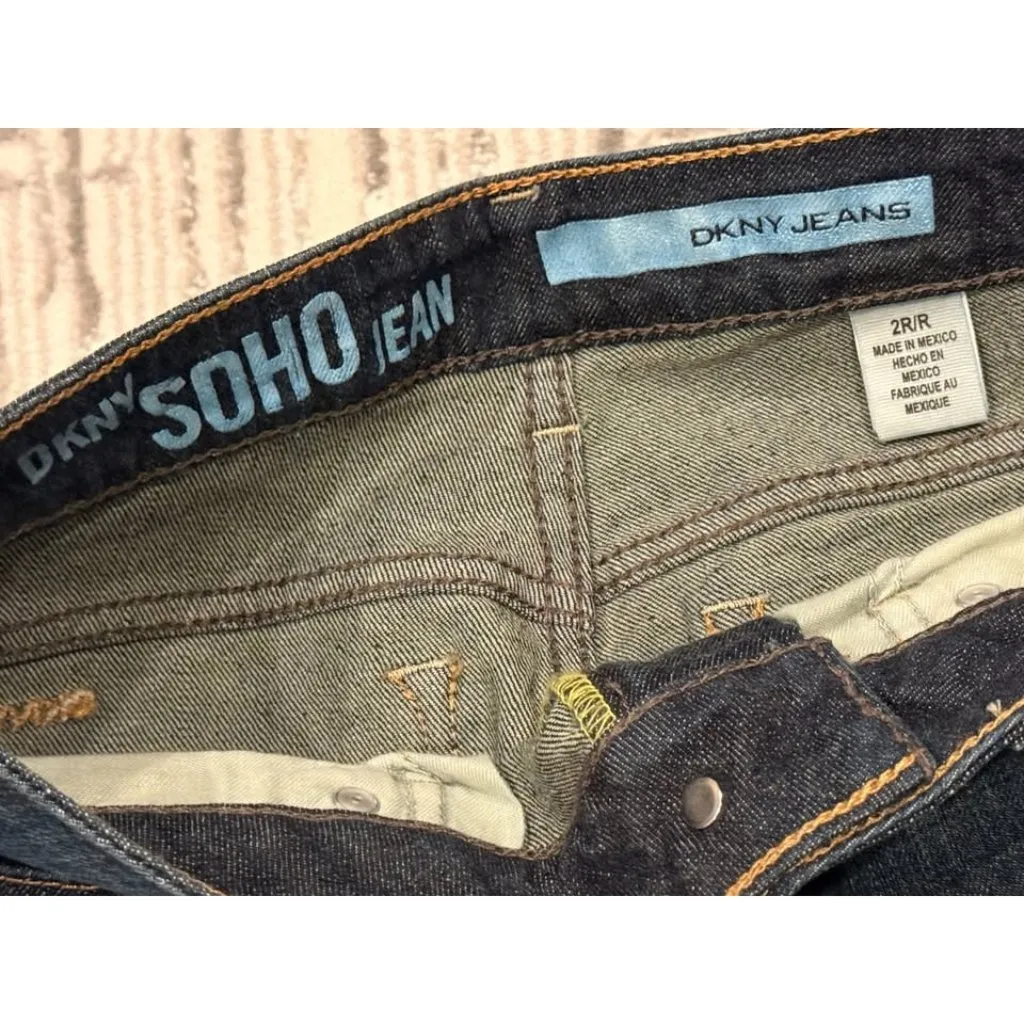 NEW DKNY Jeans women's size 2 Blue SOHO Boot Cut Denim 5-pocket Jeans MSRP $90 - Image 2