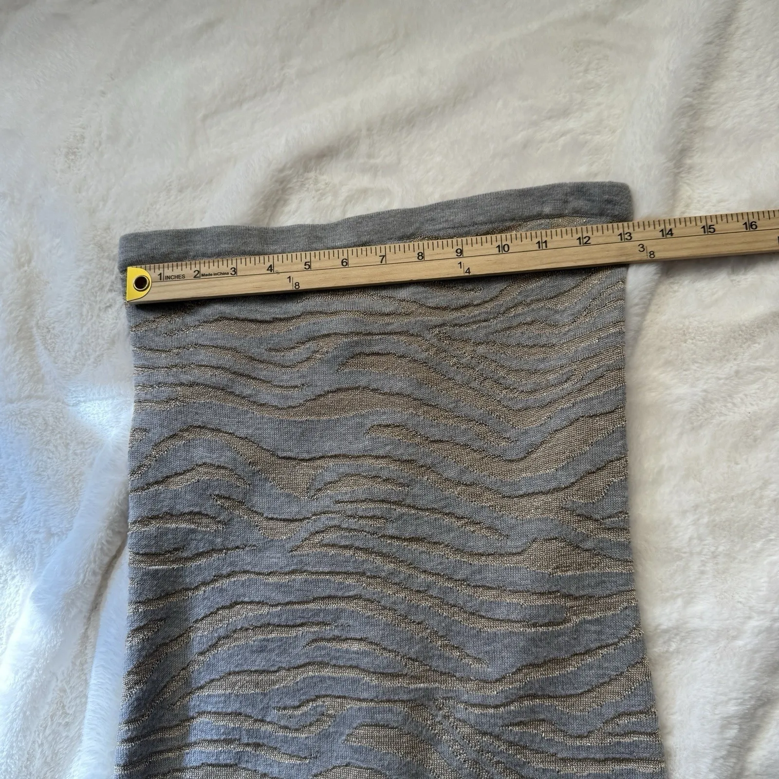 Y2K‎ Express Metallic Zebra Knit Tube Top Strapless 2000s Clubwear Size Small - Image 7