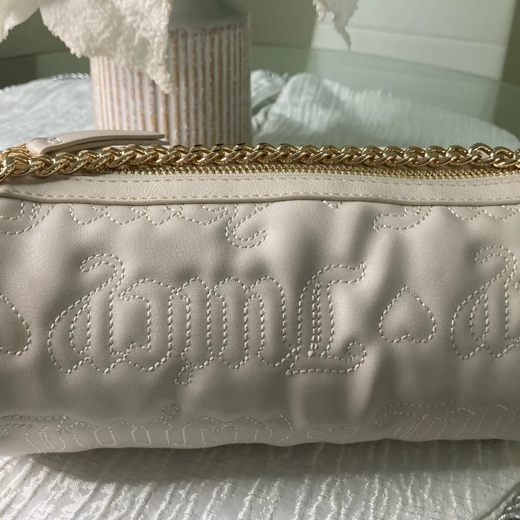 Juicy Couture Cream Barrel Shoulder & Crossbody Bag with Mini Pouch - Image 8