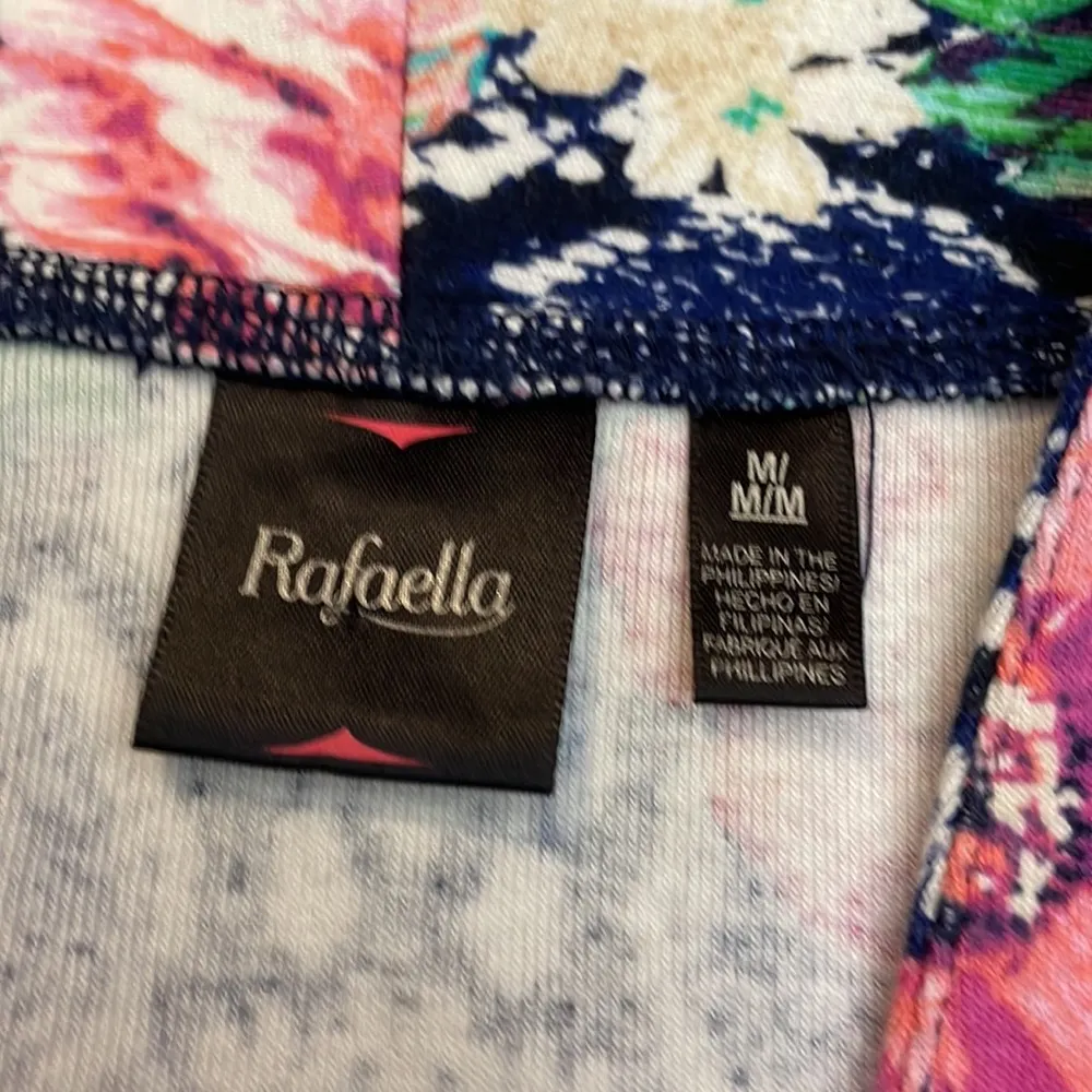 Multi-Color Floral Print Long Sleeve Open Front Cardigan Size Medium - Image 6