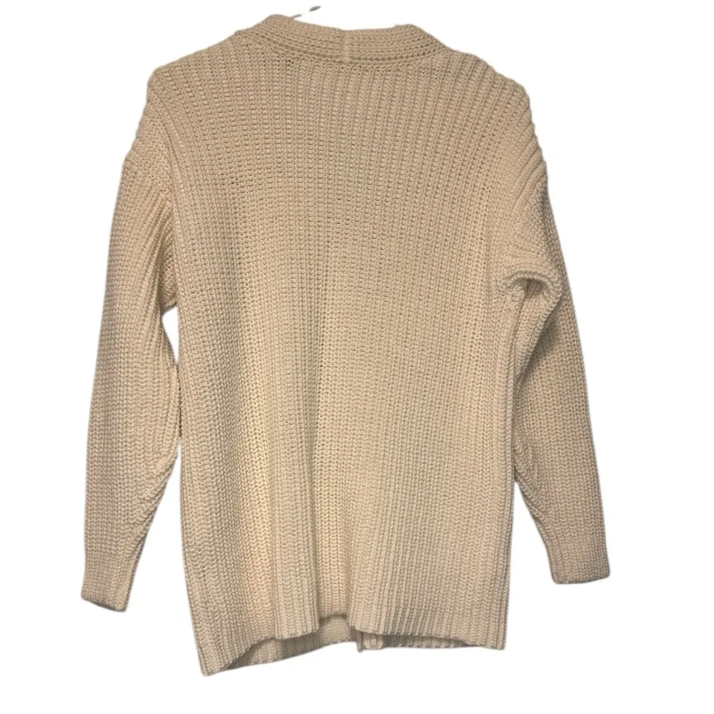 Madewell Kent Cardigan Sweater – Chunky Cotton Blend,Size XS - Image 3