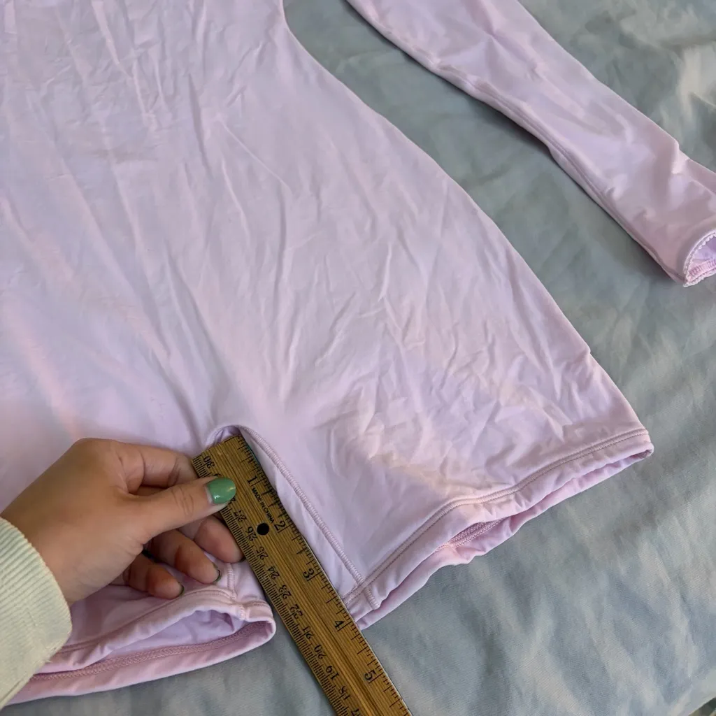 SKIMS Fit Everbody Picot Long Sleeve Onesie, Small, Cherry Blossom (Light Pink) - Image 10