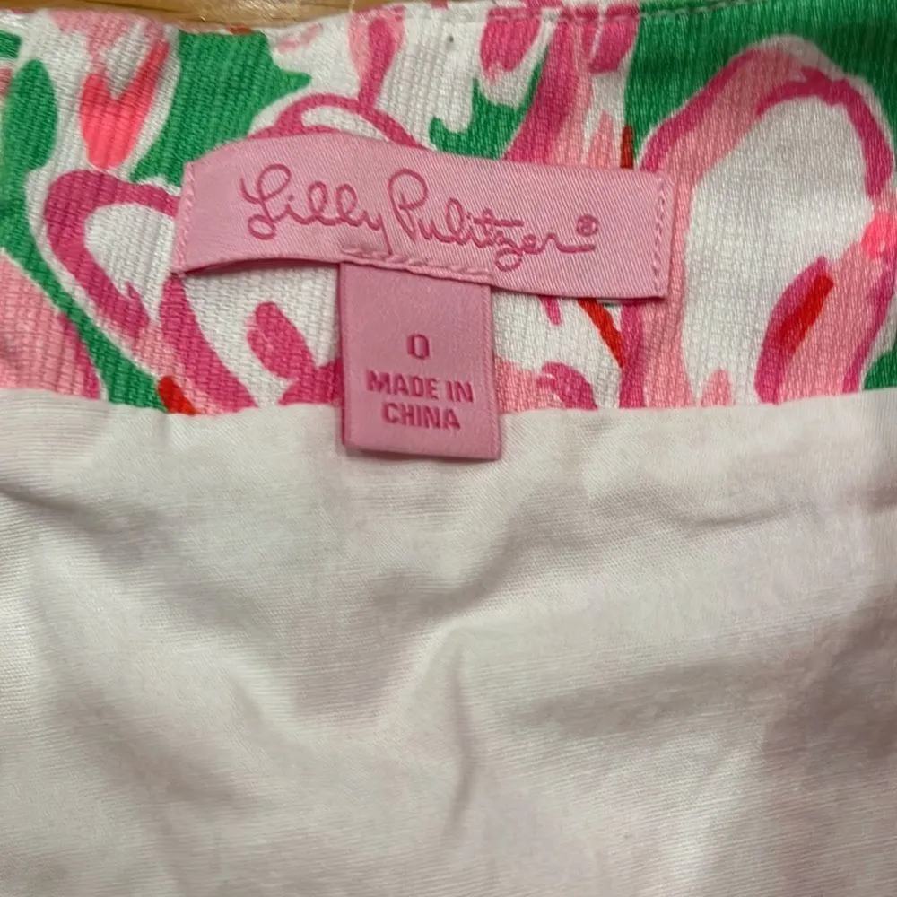 LILLY Pulitzer marigold flamingo skort size 0. - Image 4