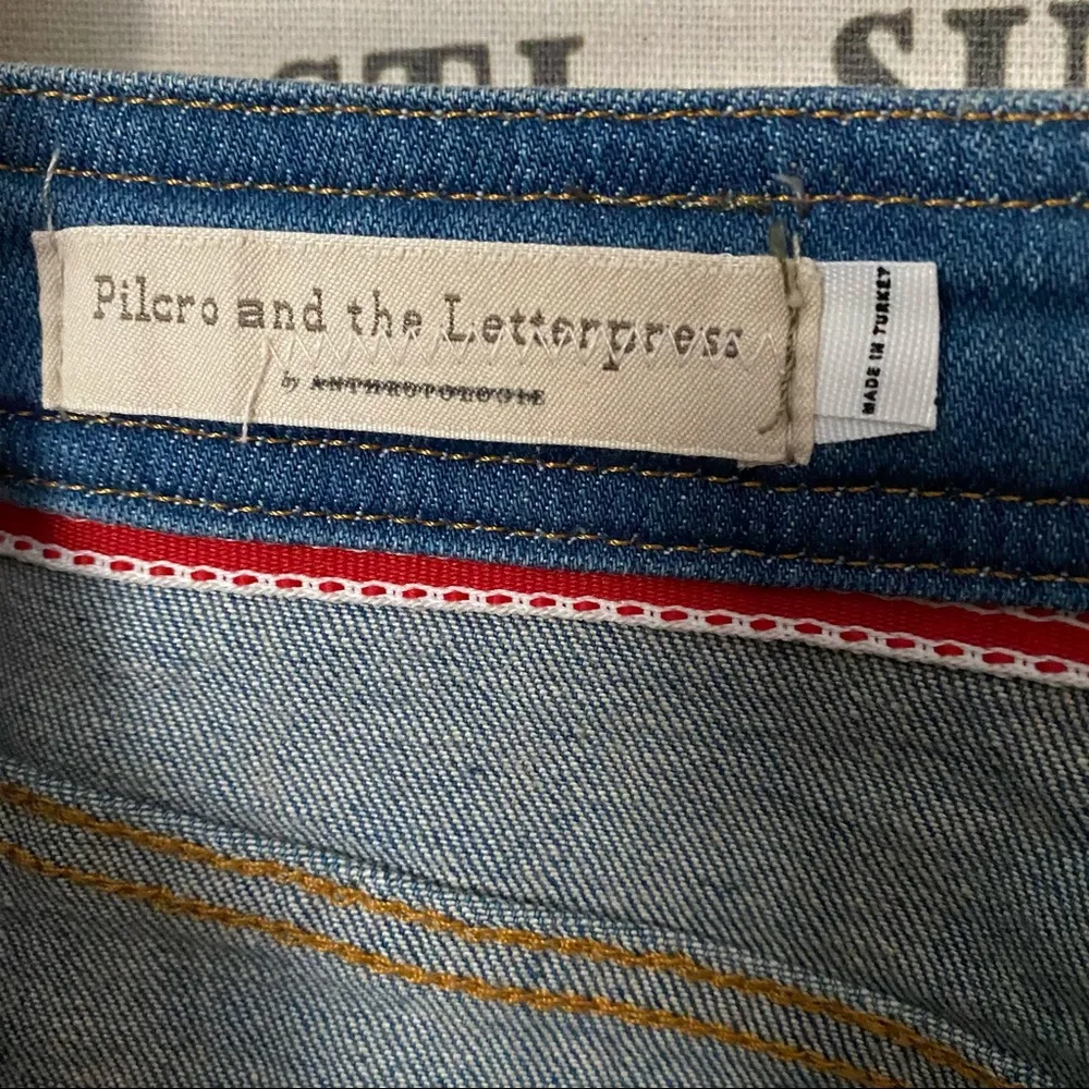 Pilcro & the Letterpress for Anthropologie Denim Mini Skirt - Image 5