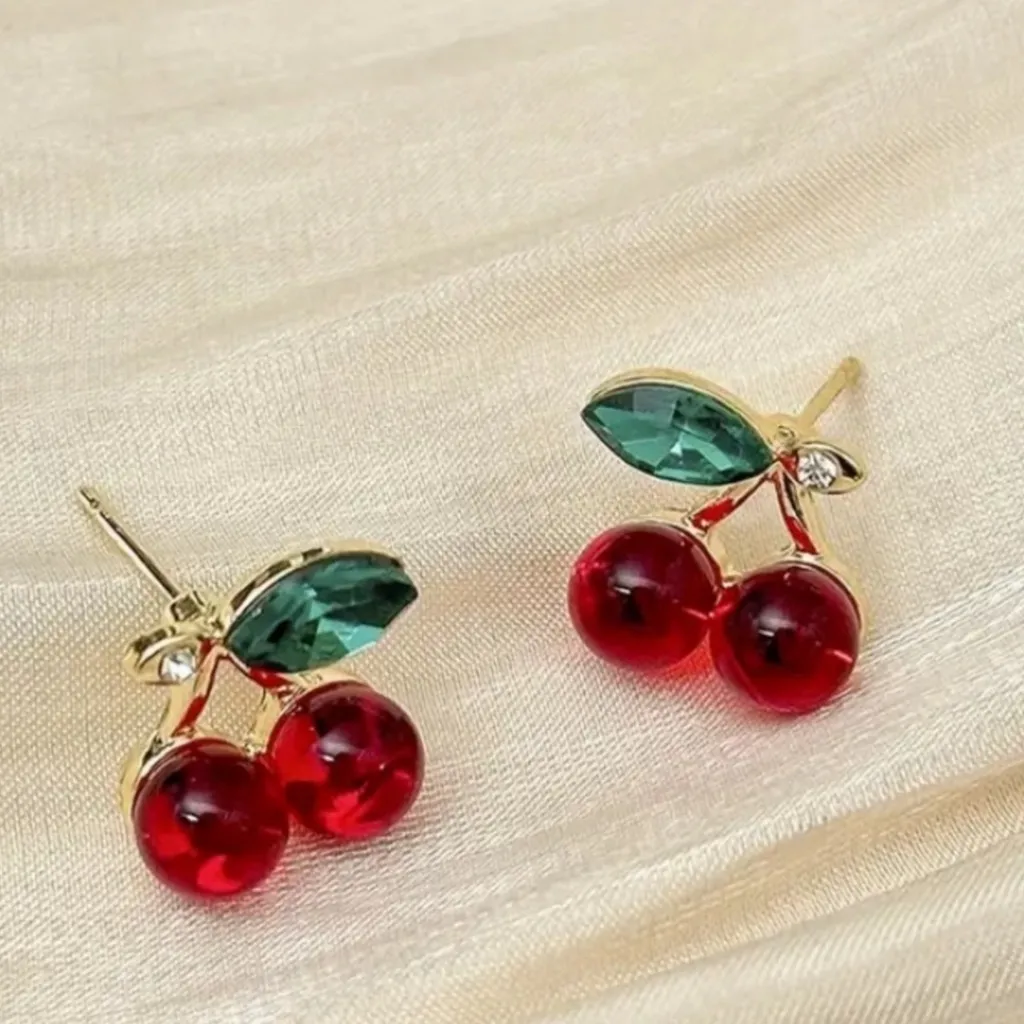 Grape & Cherry Earrings Bundle Purple - Image 7