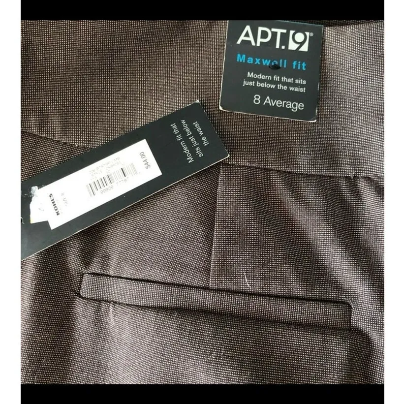APT 9 Maxwell Brown Modern Fit Dress Pants NWT Size 8 - Image 7