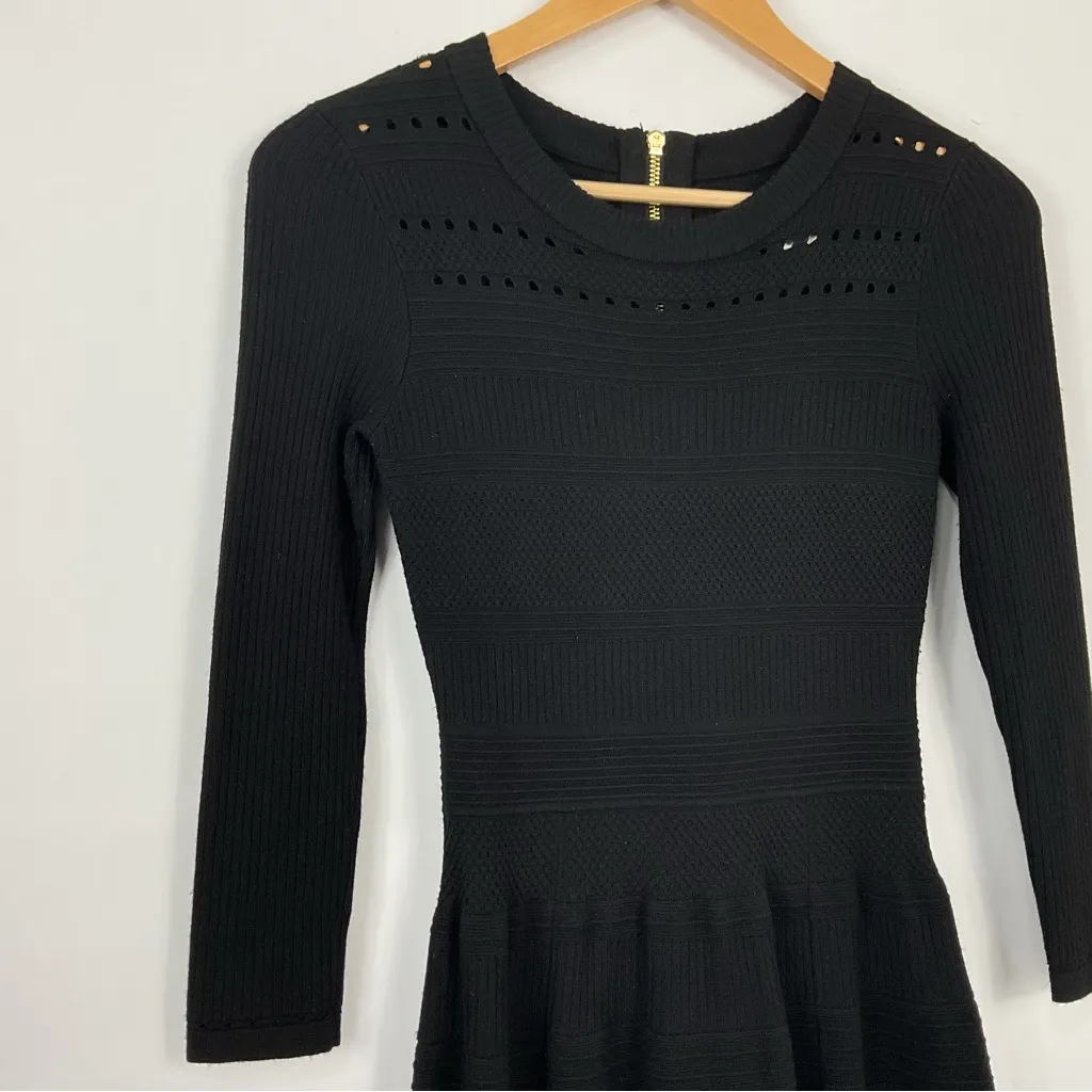 Eliza J‎ Black Fit & Flare Sweater Dress Size XS - Image 2