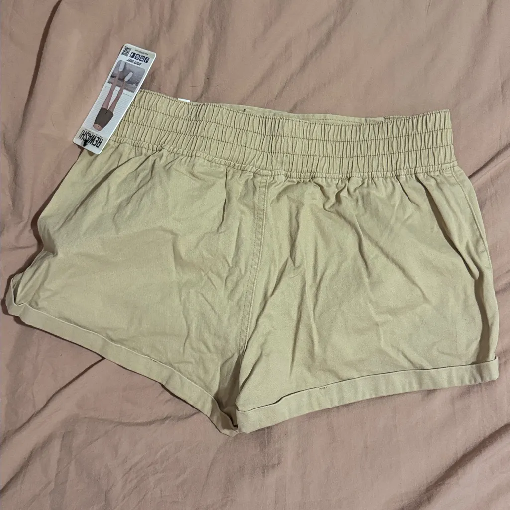 Rewash High Waist Tan Women's Utility Shorts 7/28 NWT - Image 3