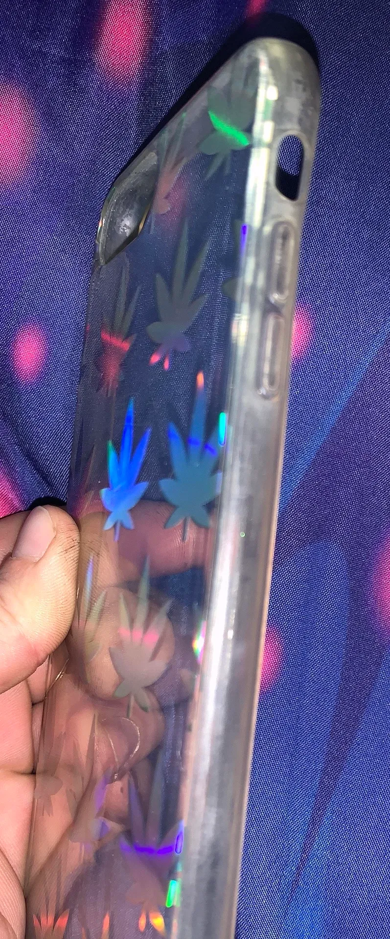 Holo Marijuana Leaf iPhone 8 Plus Case Multiple - Image 3