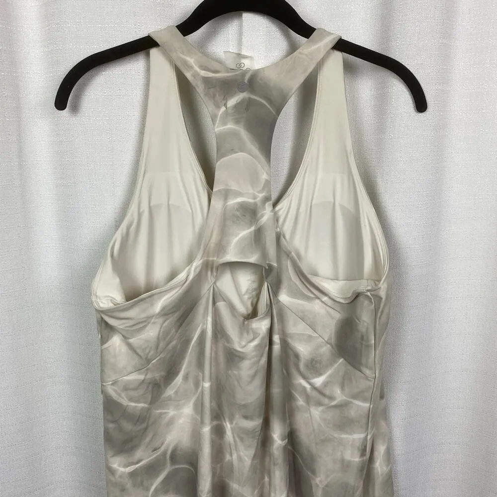 Calia Beige Aquatic Neutral Energize Tank Exercise Dress With Shorts Sz.XL NWT Tan - Image 10