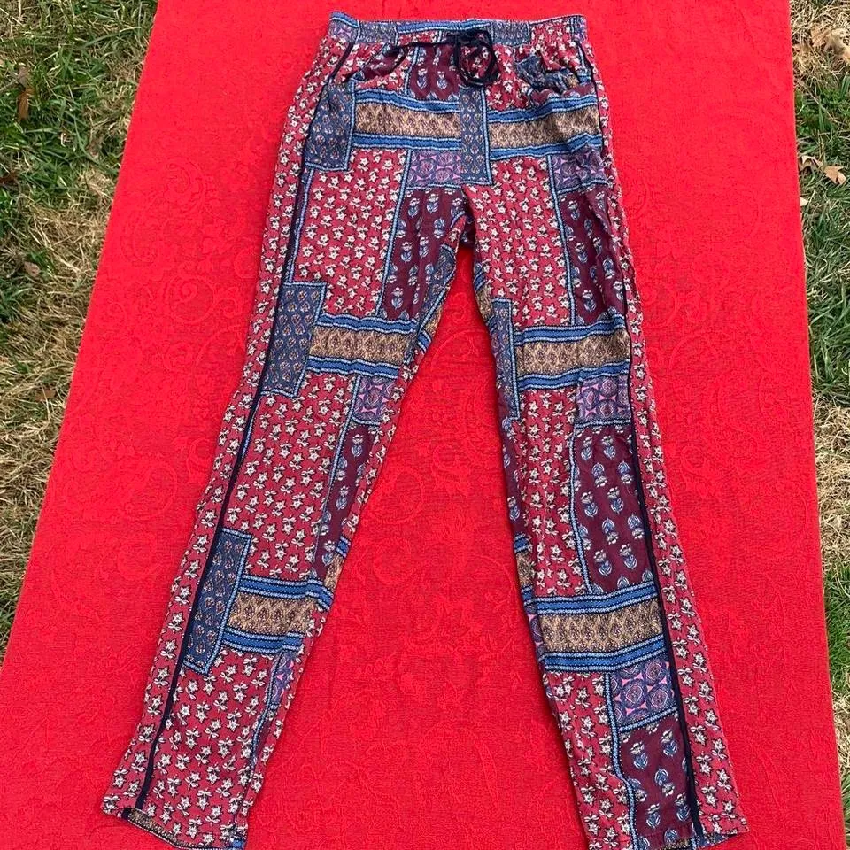 bershka floral patchwork pants size‎ small - Image 2