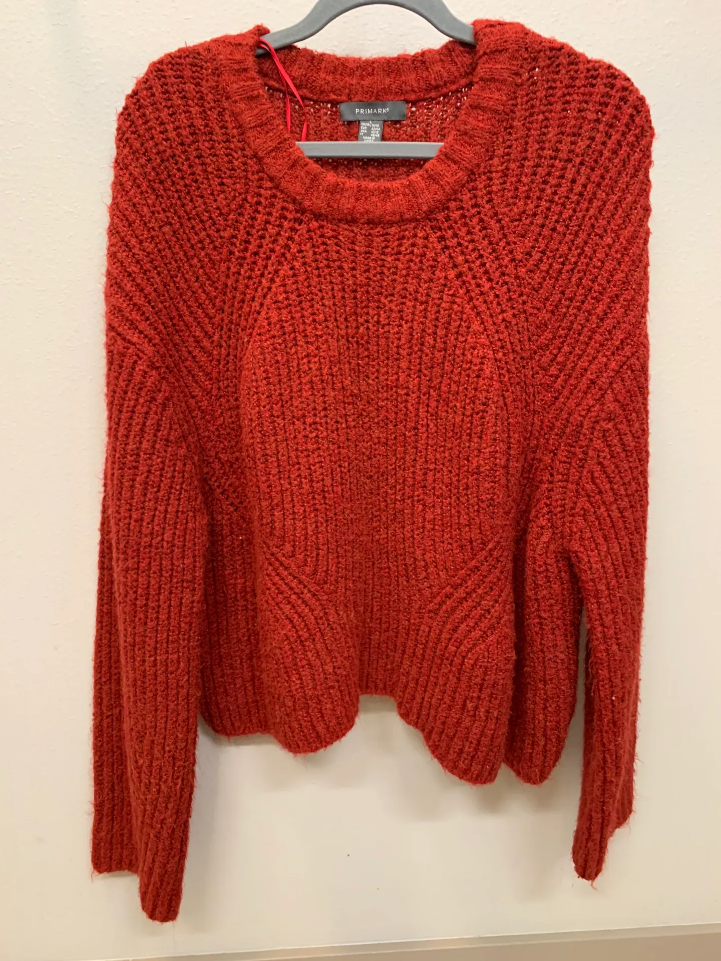 Primark Red Holiday Oversized Sweater - Image 2