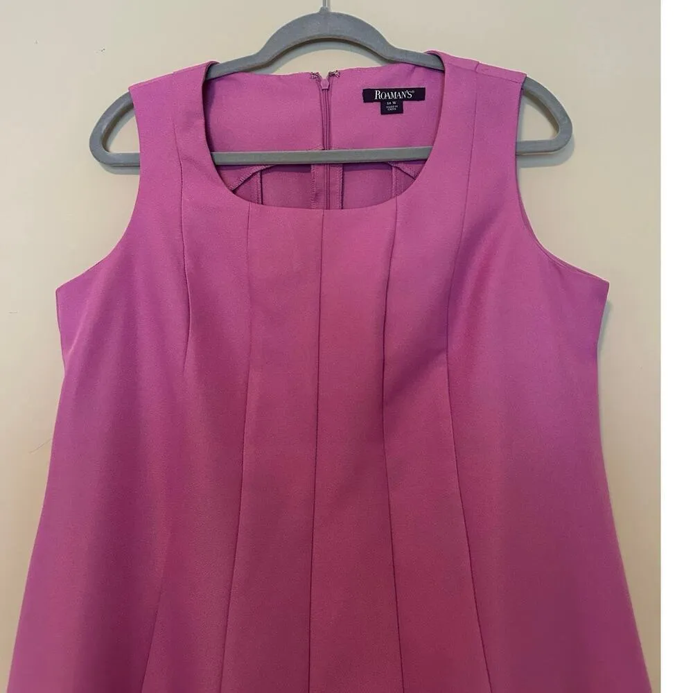 Roaman’s Women’s Plus Size Fit and Flare Suit Dress in Pretty Orchid Size 14W Purple - Image 6