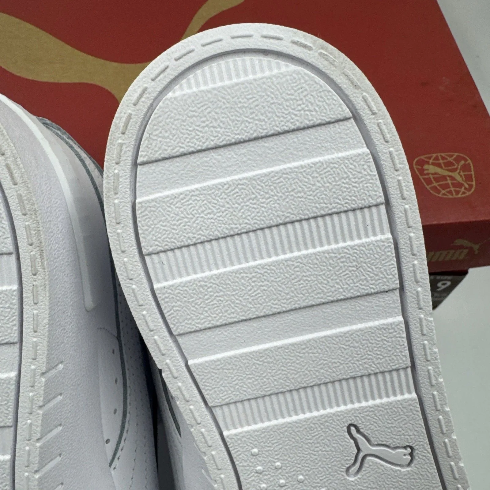 PUMA Court Sneaker, White, Women's Casual Low Top Leather Shoes Size 9 - Image 16