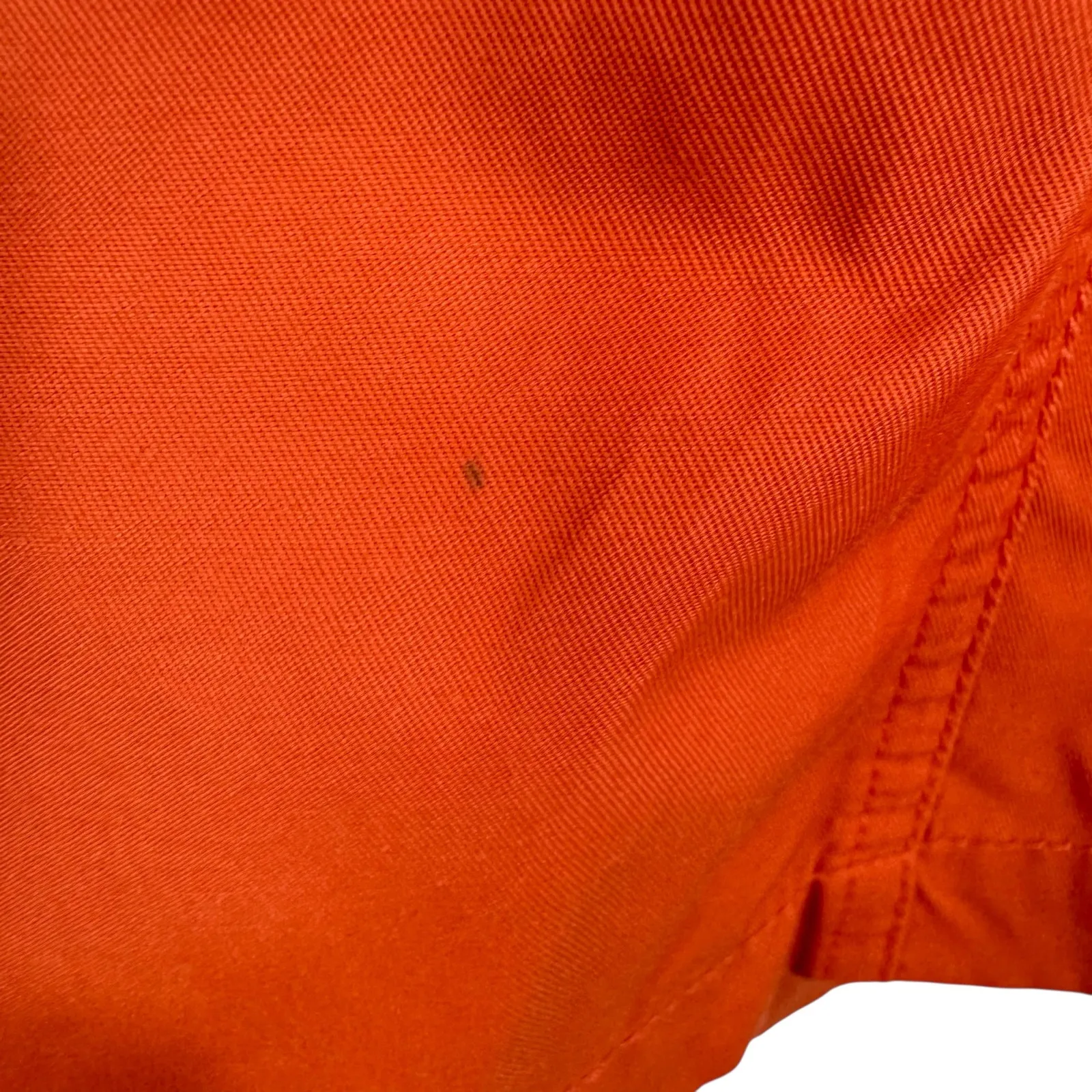 Chico's Orange Cotton Nylon Full Zip Lightweight Utility Vest Pockets Size L - Image 6