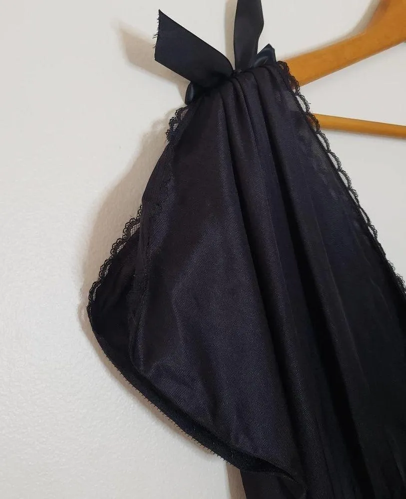 Vintage NWOT Nylon Black Teddy Low V - Image 4