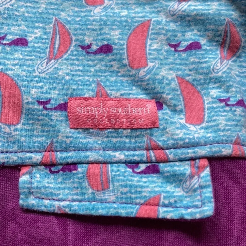 Simply Southern  pullover‎ plum pattern size medium - Image 3