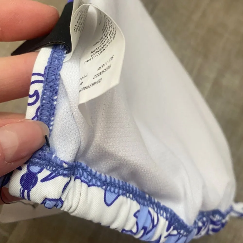 LAUNDRY NWT Bikini Small Swimwear Triangle Top Ruffle Bottom Paisley Embroidered - Image 13