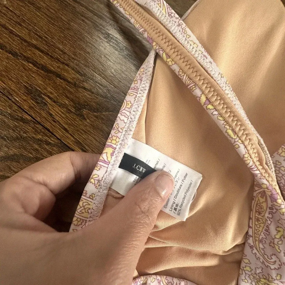 J. Crew Eco Plunge V Neck One Piece Swimsuit In Beach Paisley Size 16 D0612 - Image 14