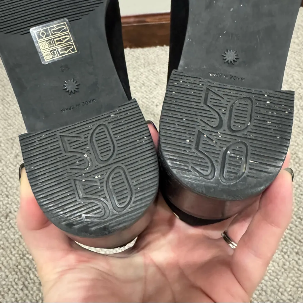 Stuart Weitzman Black Easy On Reserve 5050 Suede Boots Pull On Boots 7.5 EUC - Image 8