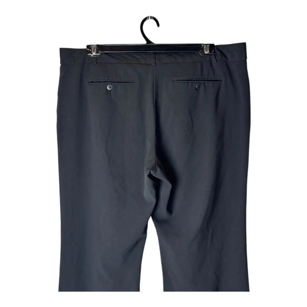 Norma‎ Kamali Pants Women 18 Black Straight Leg High Rise Trousers Career - Image 4