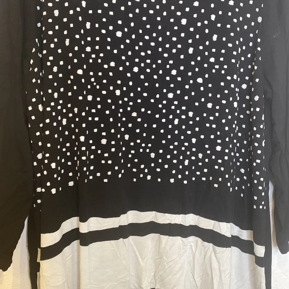 Zenergy by Chico’s Janelle Dot Print Tunic Top EUC Sz 16 3/4 Sleeves Stretch - Image 2