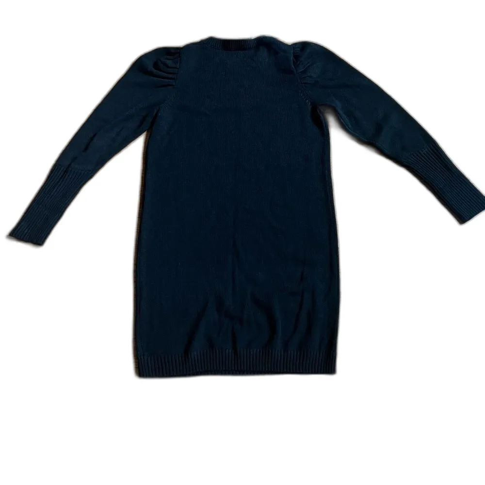 WAYF Black Midi Sweater Dress Puff Sleeve XS - Image 4