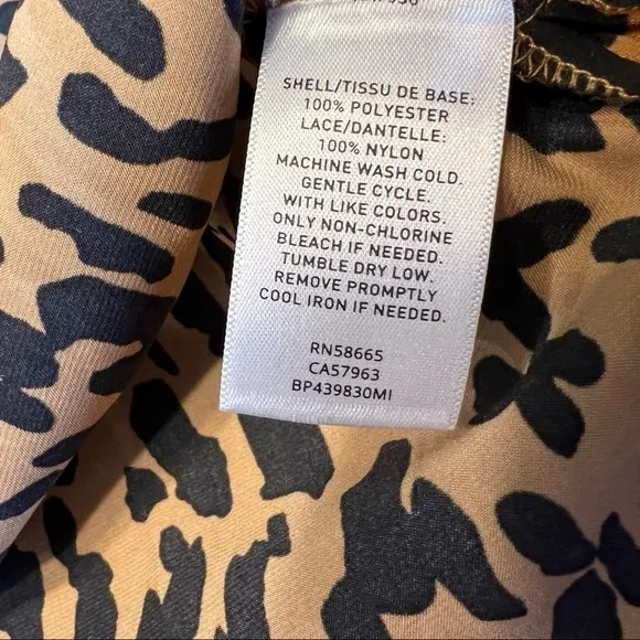 BP Leopard Cami Top Black Lace Trim Sleeveless‎ Casual Cute Size XSn - Image 6