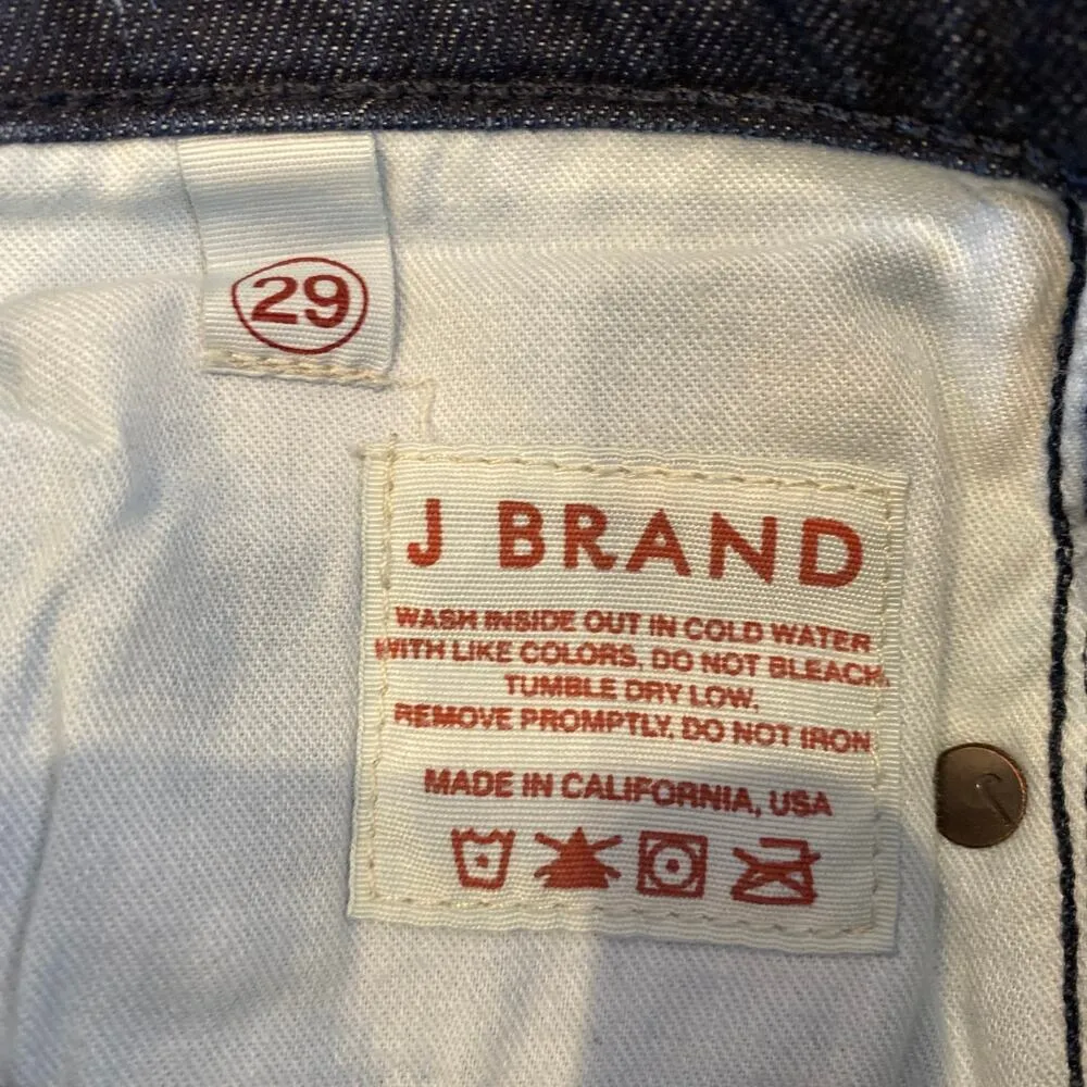 J Brand Seven-Eighths Dark Blue Denim Ankle Jeans EUC Sz 29 Cotton Skinny Cotton - Image 6