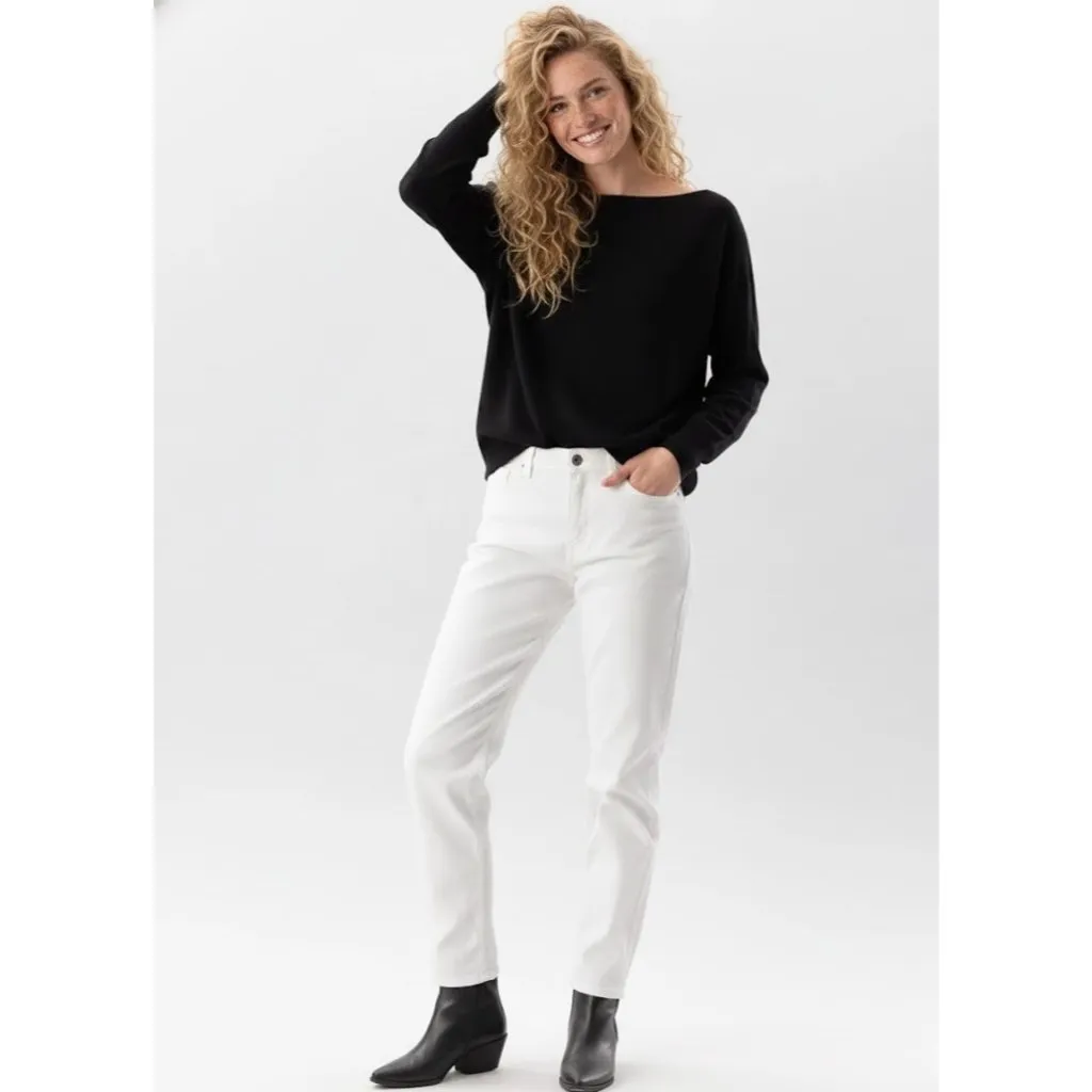 NWT nomad Mulberry in Black Cashmere Boatneck Dolman Sleeve Sweater S - Image 2