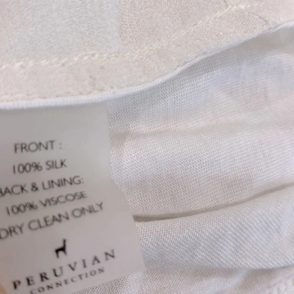 PERUVIAN CONNECTION silk top size Large - Image 4