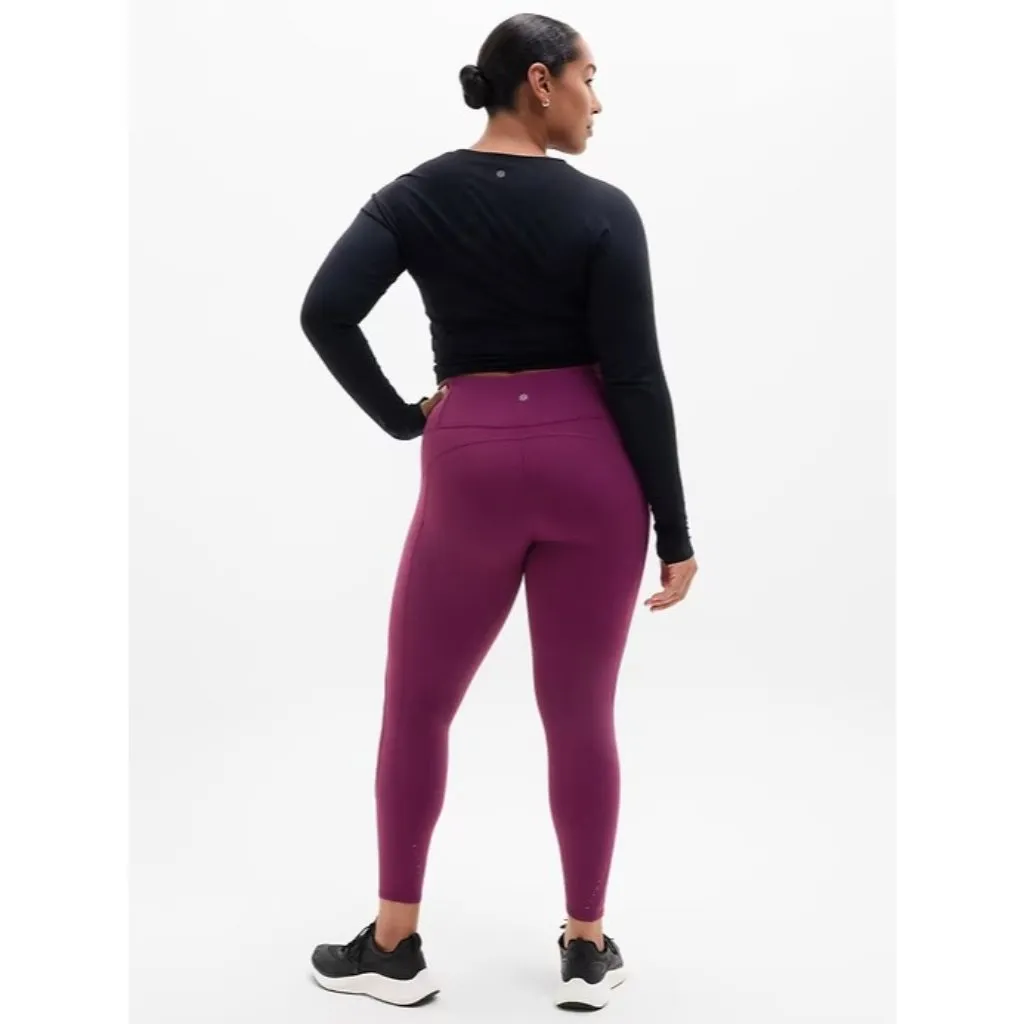New Athleta S Rainier High Rise Legging Plum Purple Small Regular - Image 7