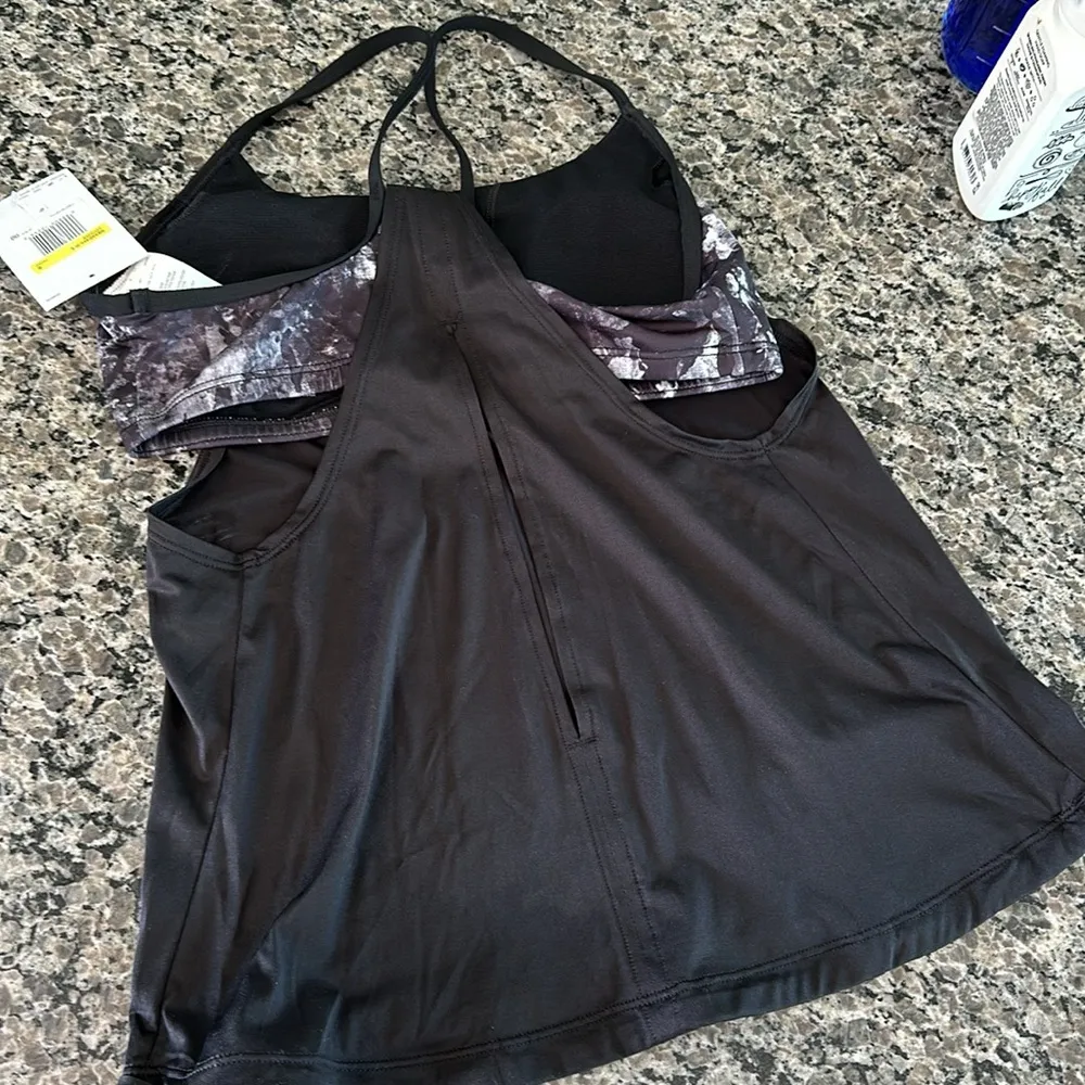 NWT Nike Black Layered Swim Tankini Small - Image 10