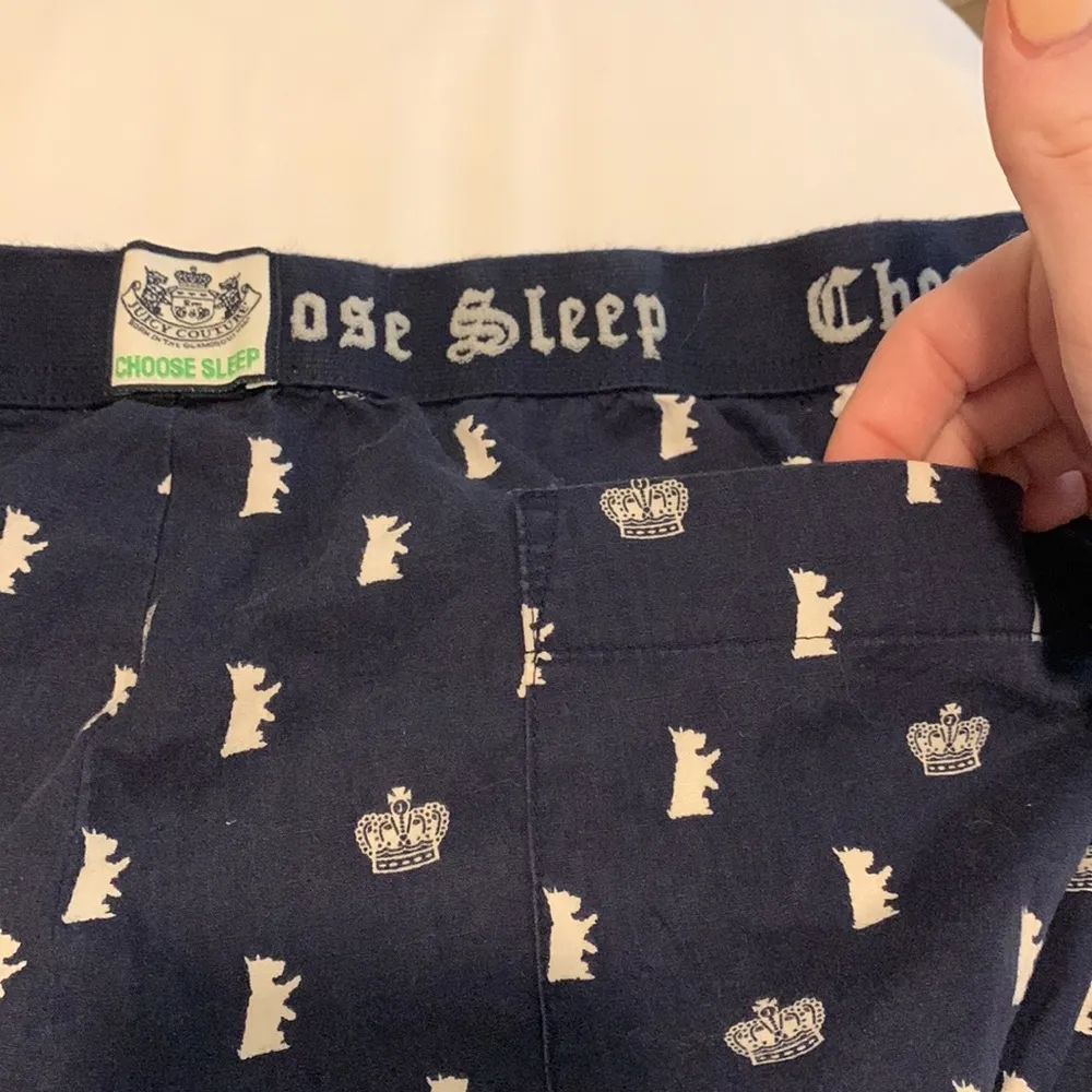 Juicy couture sleep pants in navy with cute juicy monogram and pocket in back - Image 4