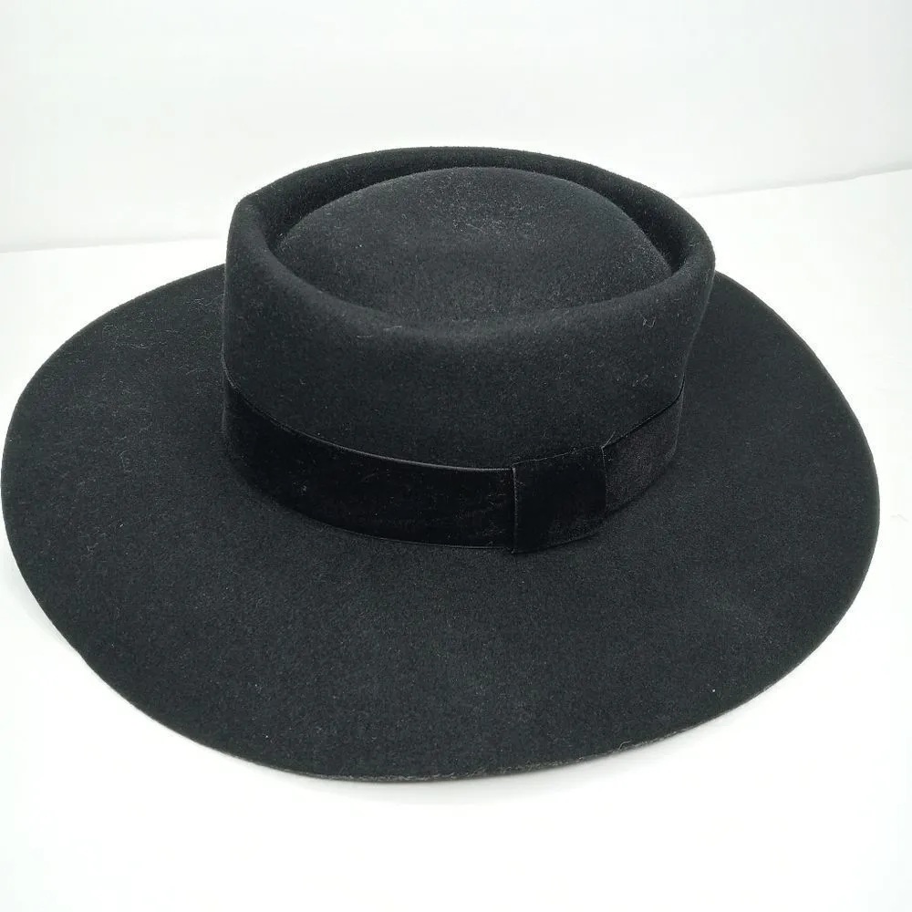 Zertrue black fedora hat size medium Black - Image 4