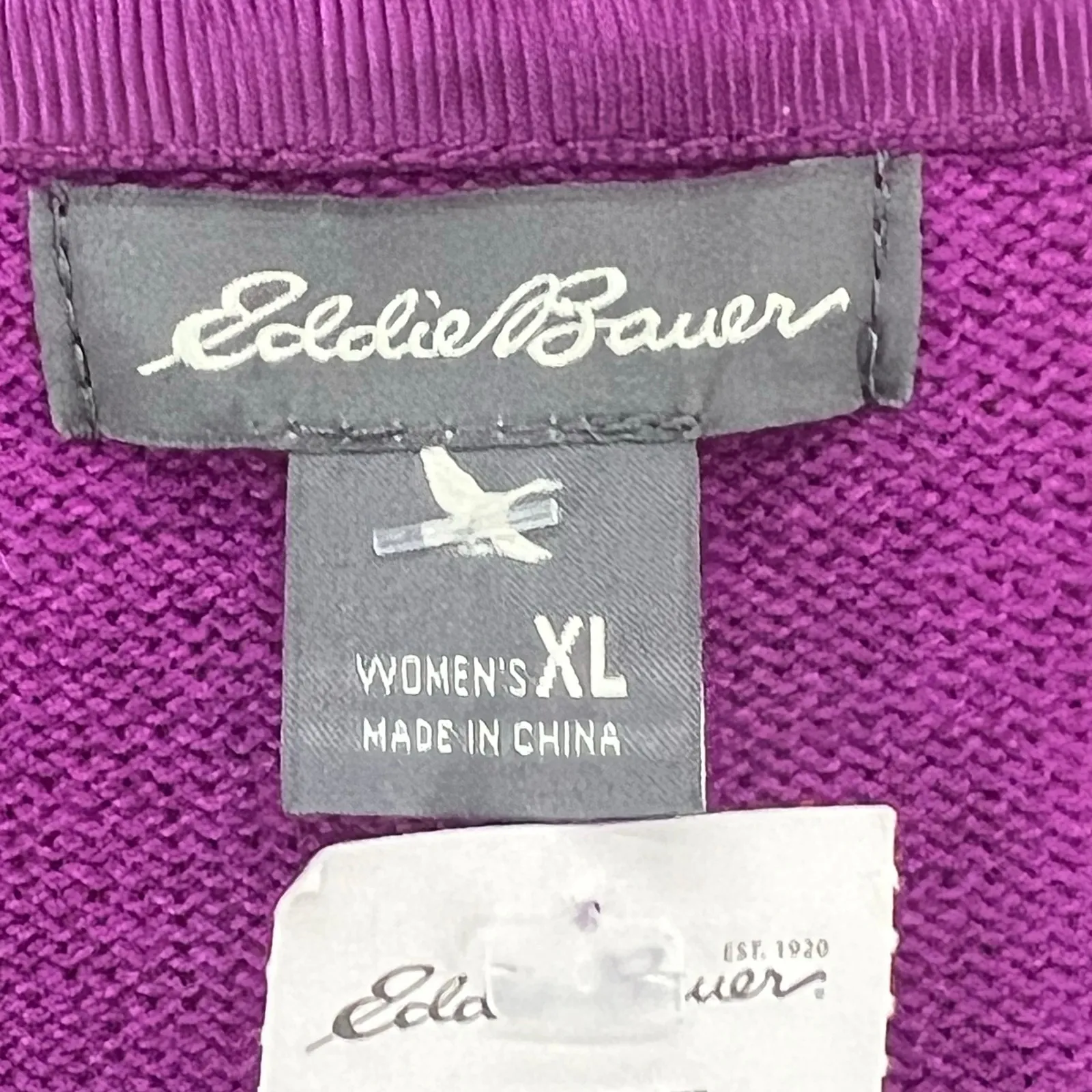 Eddie Bauer Sweater Womens XL Deep V Neck Pullover Lightweight Cotton Blend - Image 11