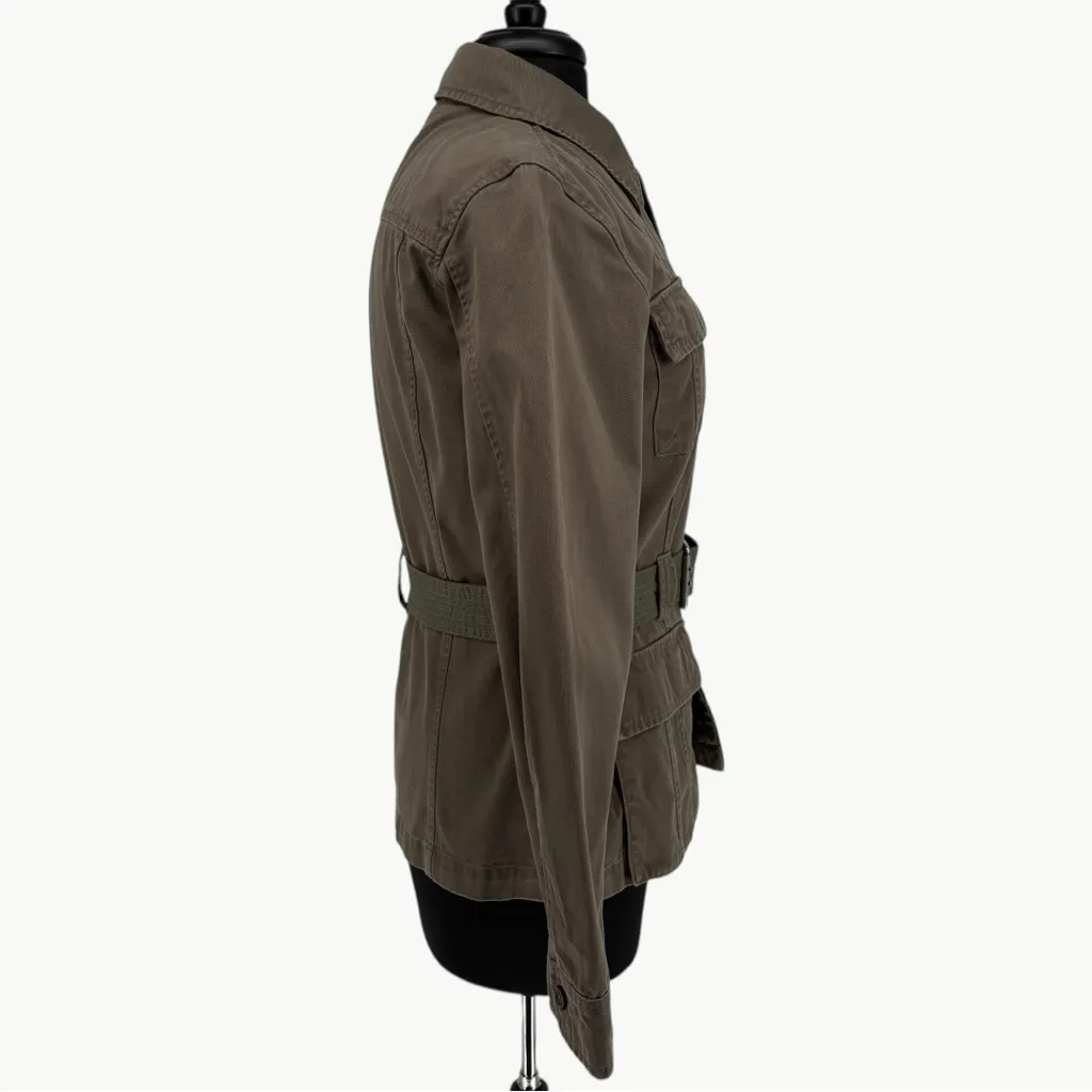 Vintage Y2K Tommy Hilfiger Utility 100% Cotton Jacket | Sz Medium | Olive Green - Image 7