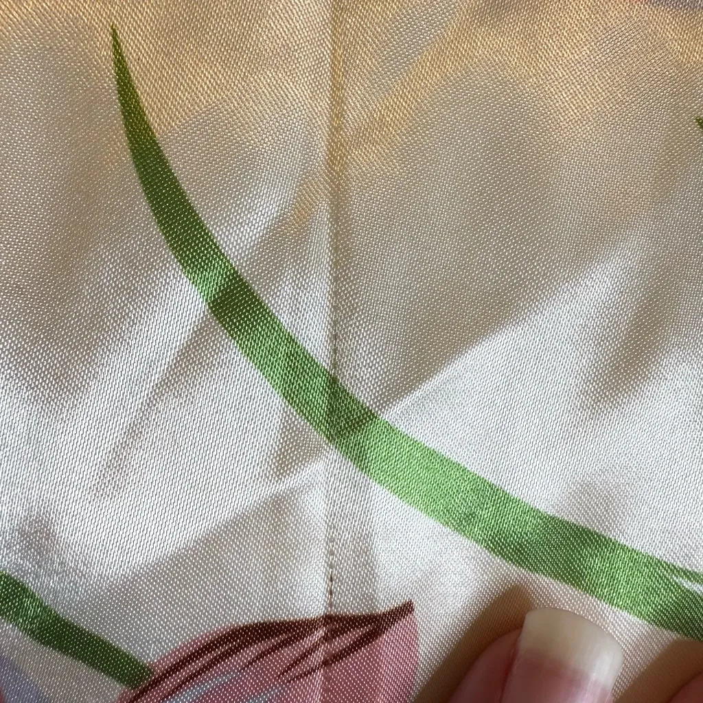 Square Scarf Head Scarf 35”x35” Bamboo Blossoms - Image 8