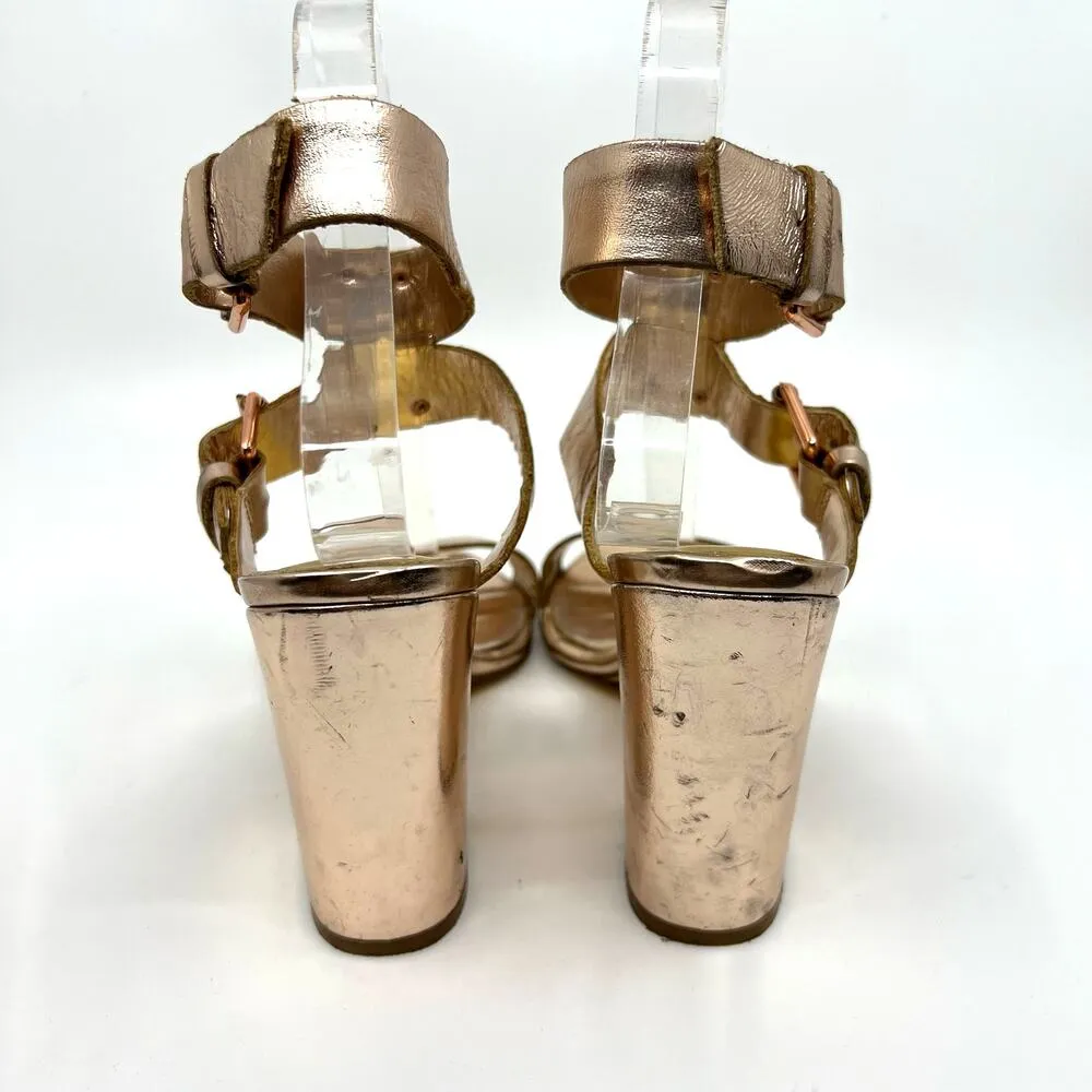Ted Baker Metallic Pink Leather Sandals  Women's 6 US - Image 6