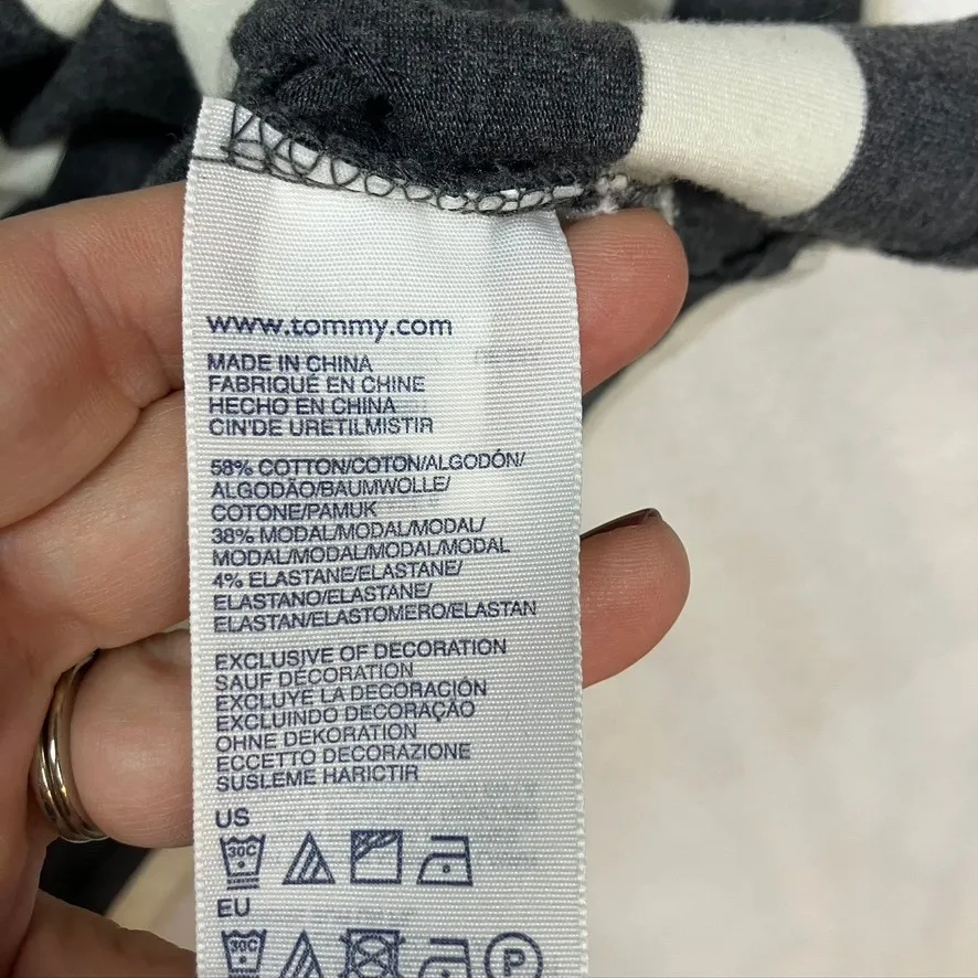 Tommy Hilfiger Women Striped 3/4 Sleeve Boat Neck Casual Dress‎ Size M - Image 7