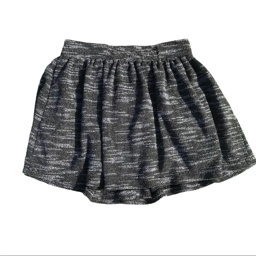 Free People Holly Go Lightly mini skirt S pockets knit Black & white marbled - Image 7