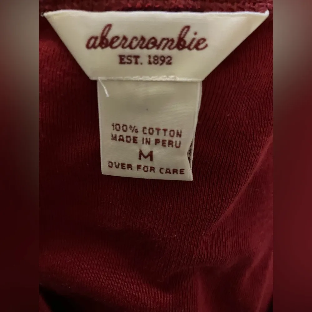 Vintage Abercrombie burgundy Long Sleeve Top - Image 4