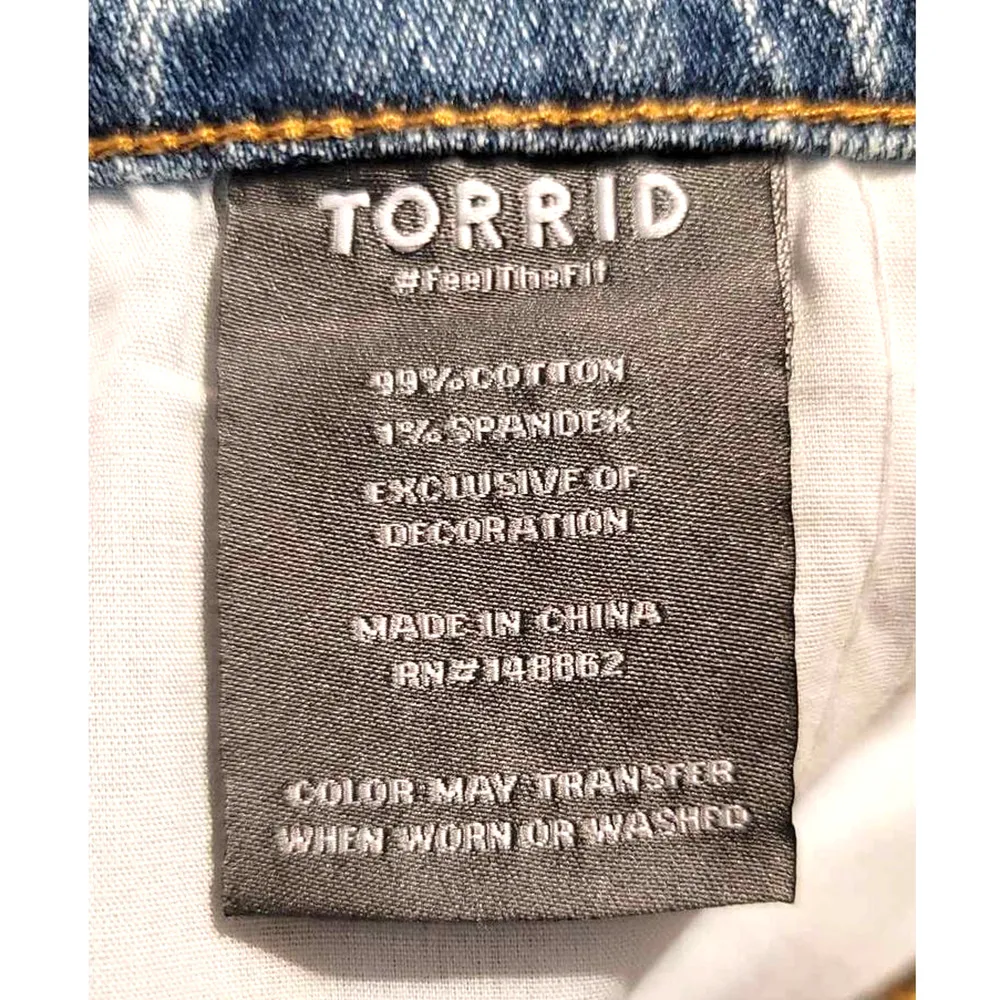 Torrid High-Rise Straight Vintage Stretch Mid-Rise Sequin Backed Jeans 12R NEW - Image 6