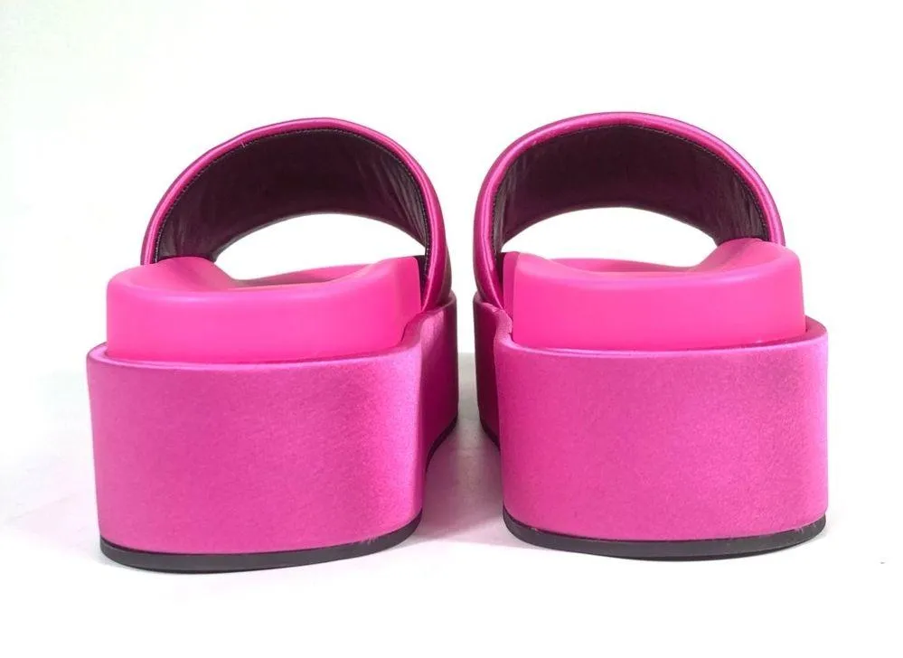 Pink Medusa Biggie Platform Sandals Pink Paradise Size 38 EU NEW Silk - Image 13