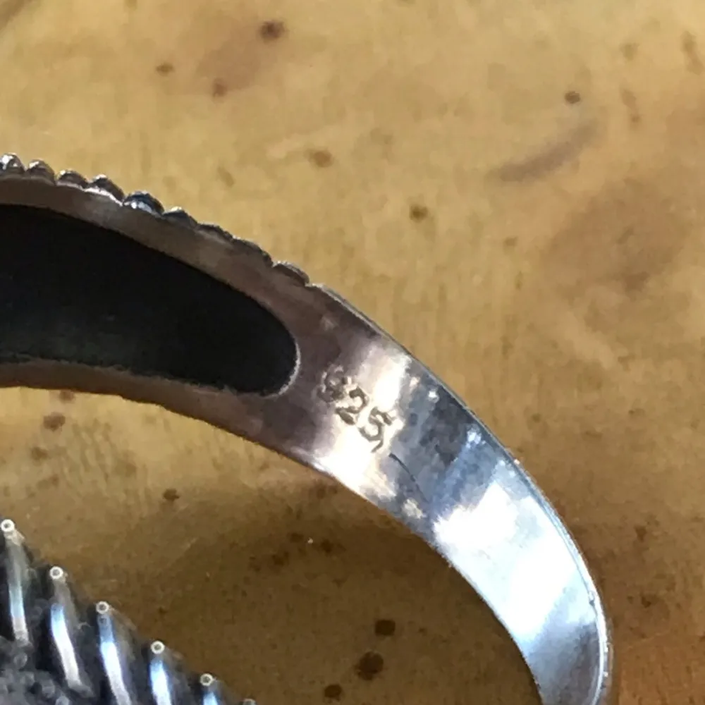 Australian Blue Opal Sterling Silver Butterfly Ring - Image 5