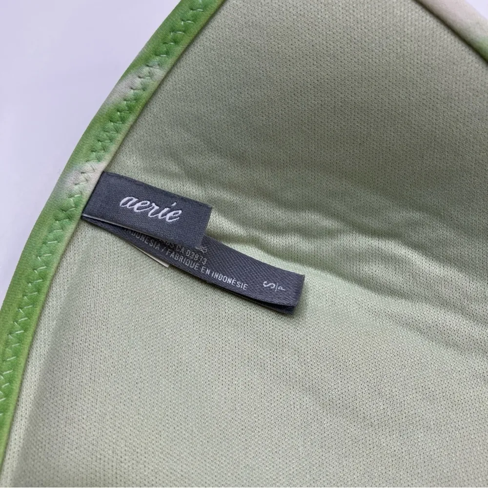 Aerie | Set of 2 Bikini Tops- Purple Floral and Green Tie-Dye S - Image 5