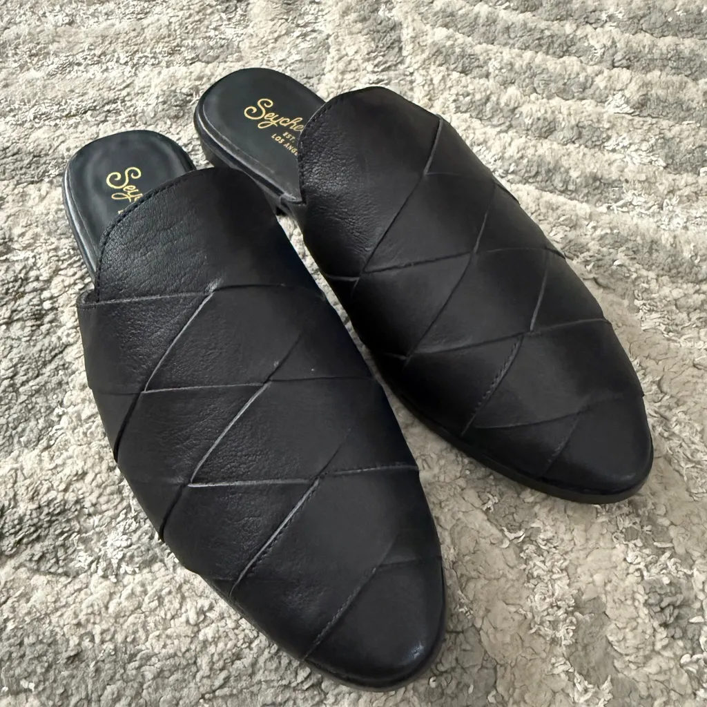 Seychelles | Survival Black Leather Mules | NEW - Image 2